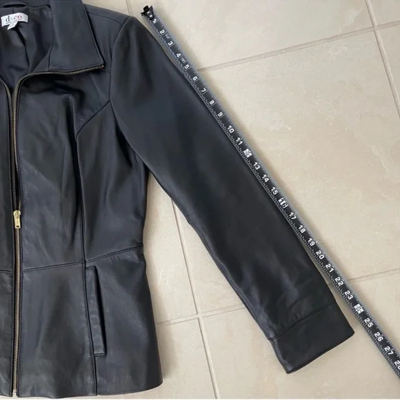 Black Leather Jacket by Denim & Company Small NWT - Picture 5 of 11